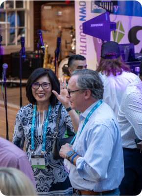 q2 employees at conference