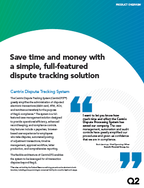 Save Time and Money with a Simple, Full-featured Dispute Tracking Solution