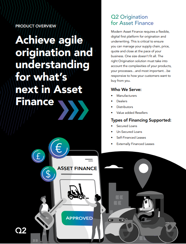 Q2 Origination for Asset Finance