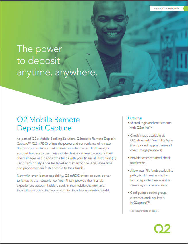 Mobile Remote Deposit Capture