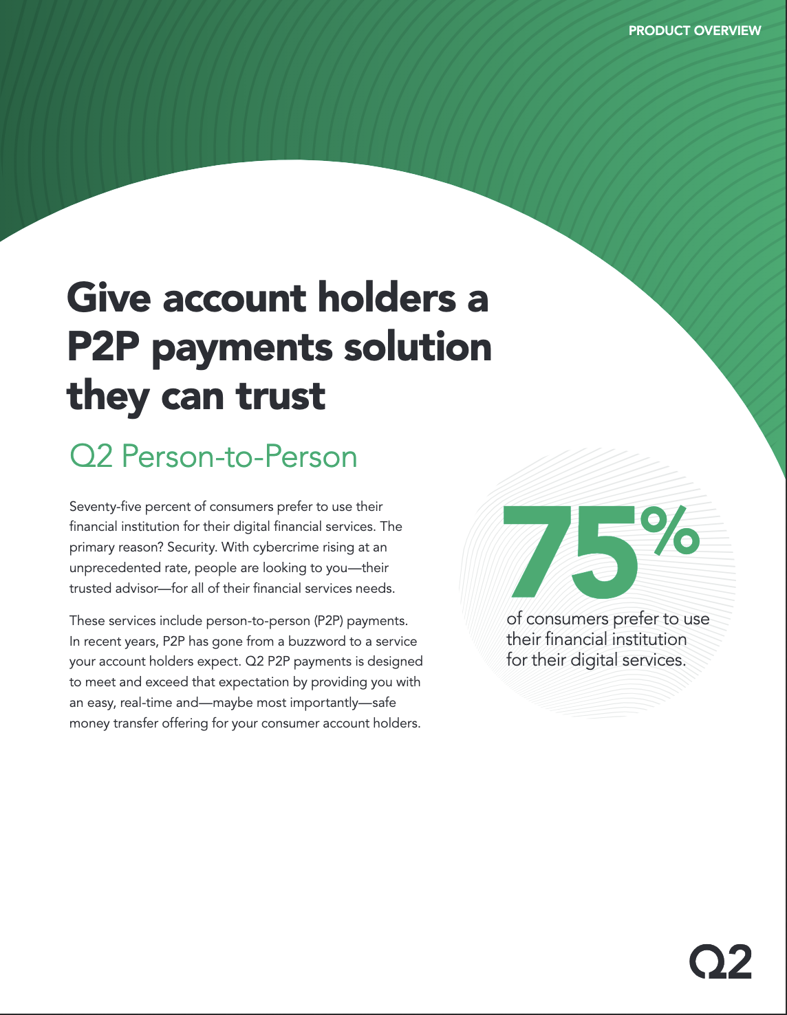 Give account holders a P2P payment solution they can trust
