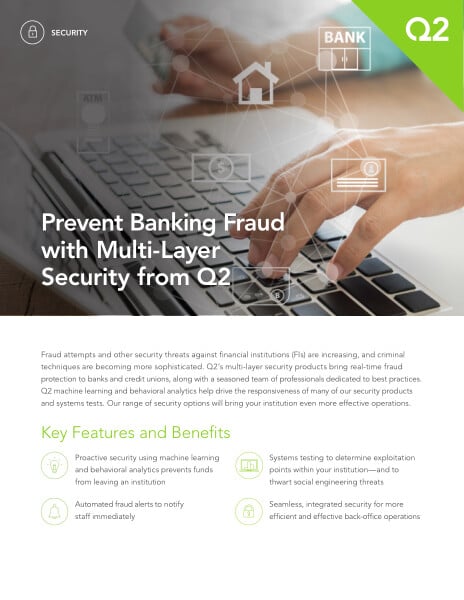 Prevent bank fraud with multilayer security from Q2