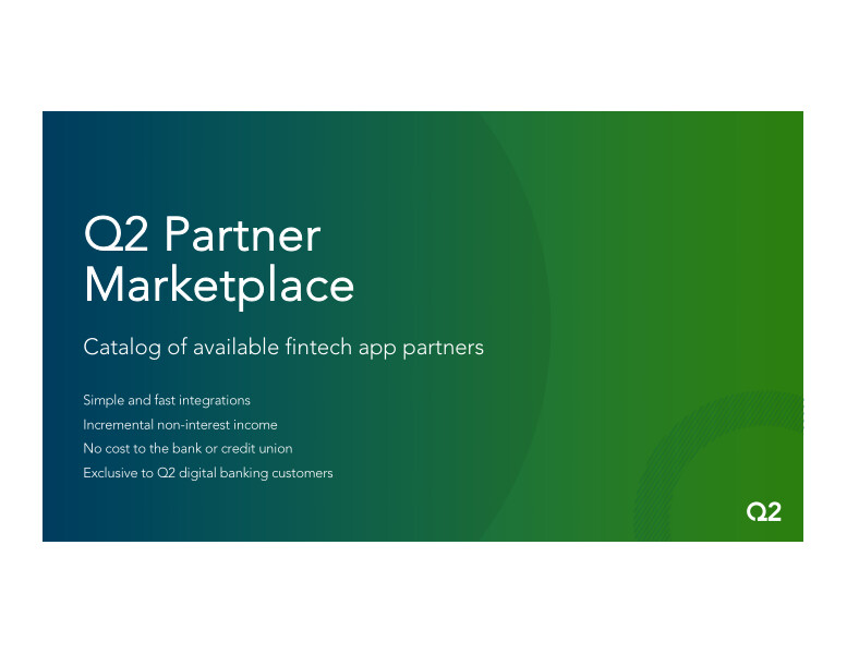 Q2 Partner Marketplace Fintech Catalog