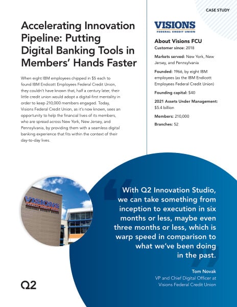 Q2 Innovation Studio helps drive Visions FCU growth