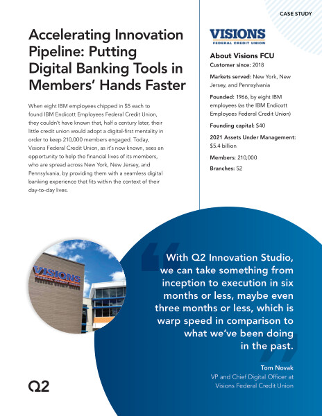 Q2 Innovation Studio helps drive Visions FCU growth