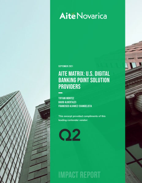 Q2 named a 'Top Contender' in 2021 Aite Digital Banking Report