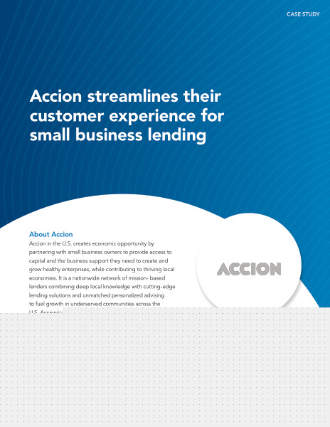 Streamling the customer experience for small business lending